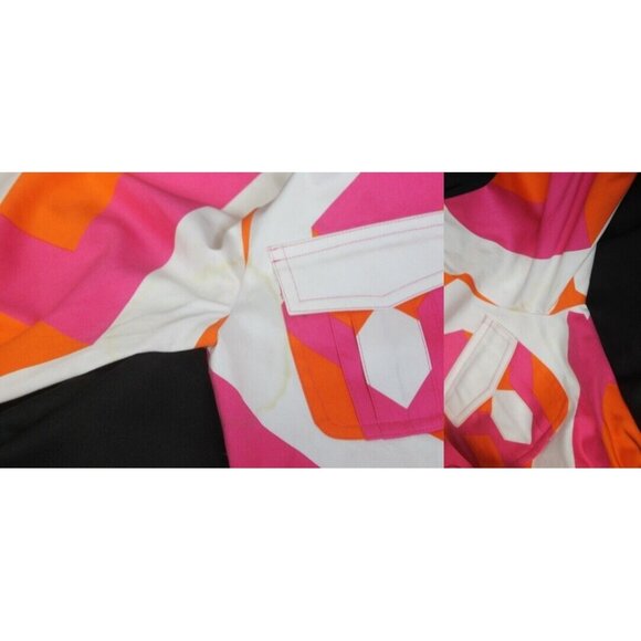 Diane von Furstenberg Retro Mod Go-Go 60s Style Shirt Dress Womens 0 Geometric - Picture 10 of 12